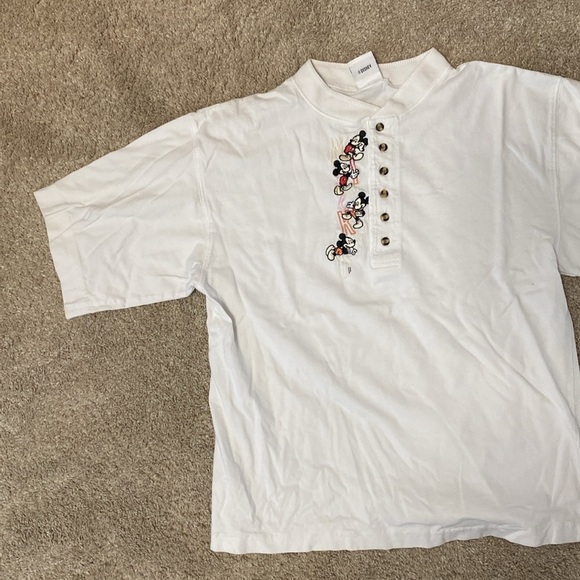 LAST CHANCE Vintage Disney Store Mickey button polo medium - Picture 1 of 9